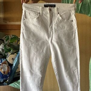 NWOT Veronica Beard White Ankle Cropped Jeans